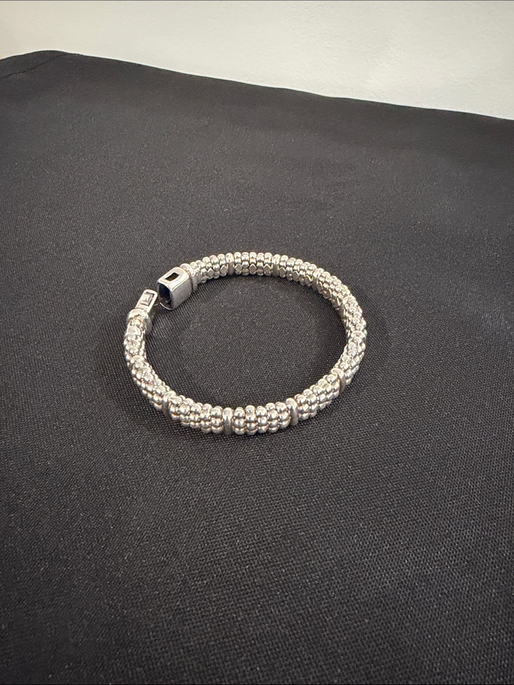 Lagos Silver Station Caviar Bracelet 9mm